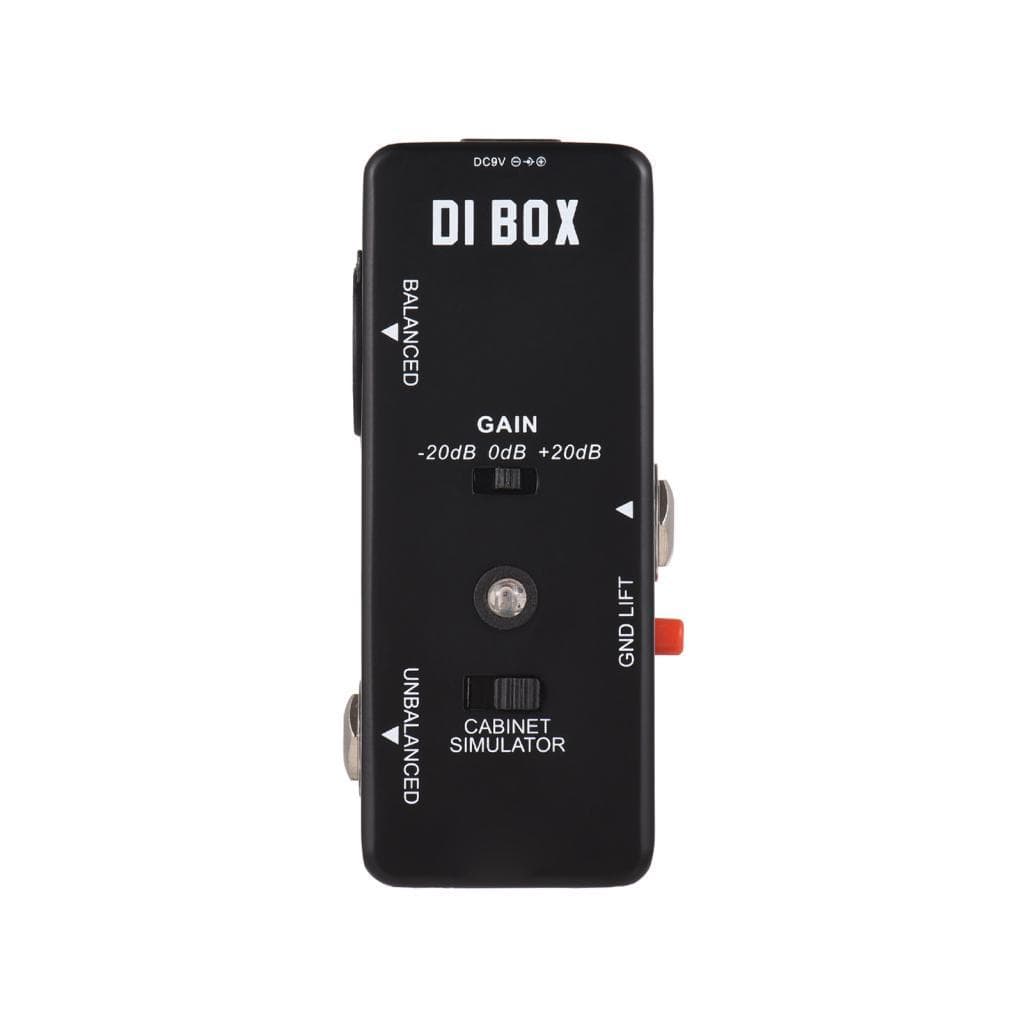 Daconovo Guitarra Elétrica DI Box Mini Pedal de Efeitos Ultra Baixa Distorção Balanceada Desequilibrada DC 9V Interface