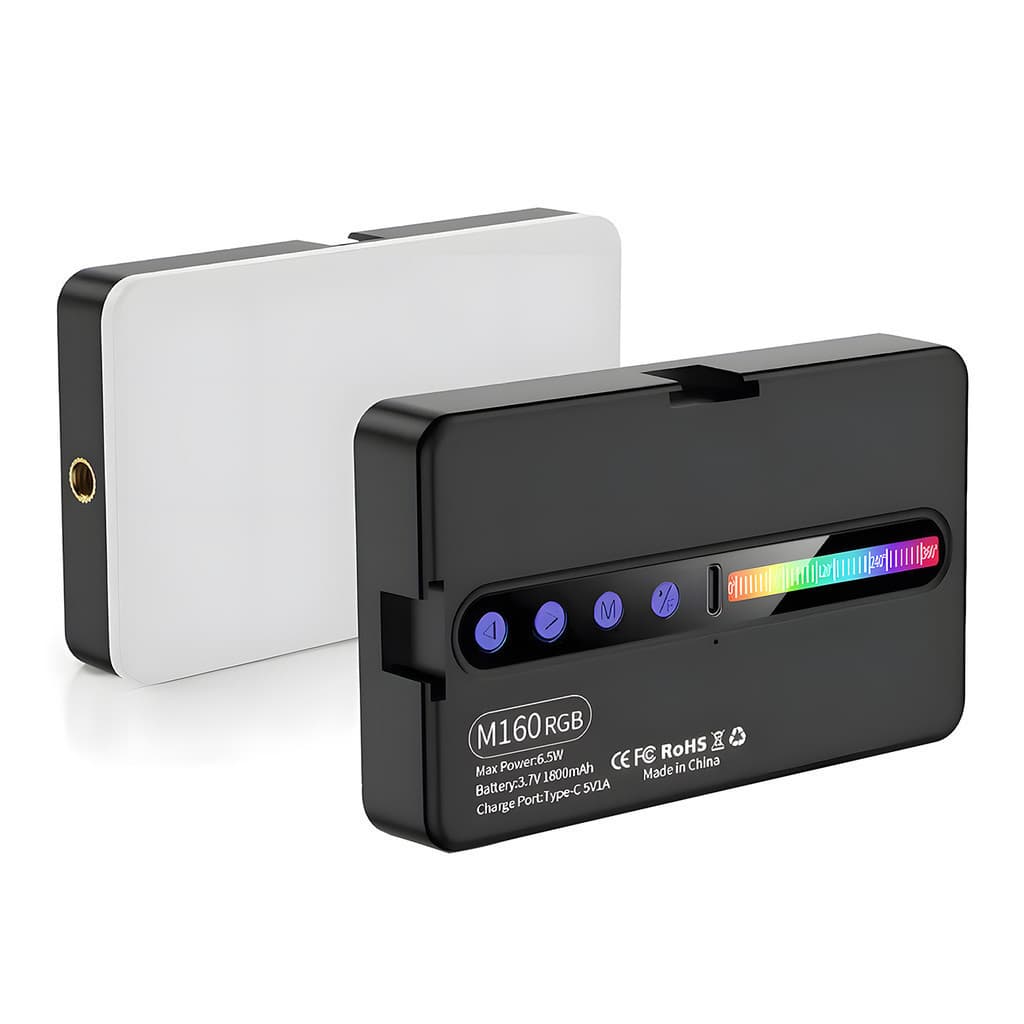 Rechargeable RGB Fill Light 2700K-6500K for Mobile Phone, Selfie and Vlog