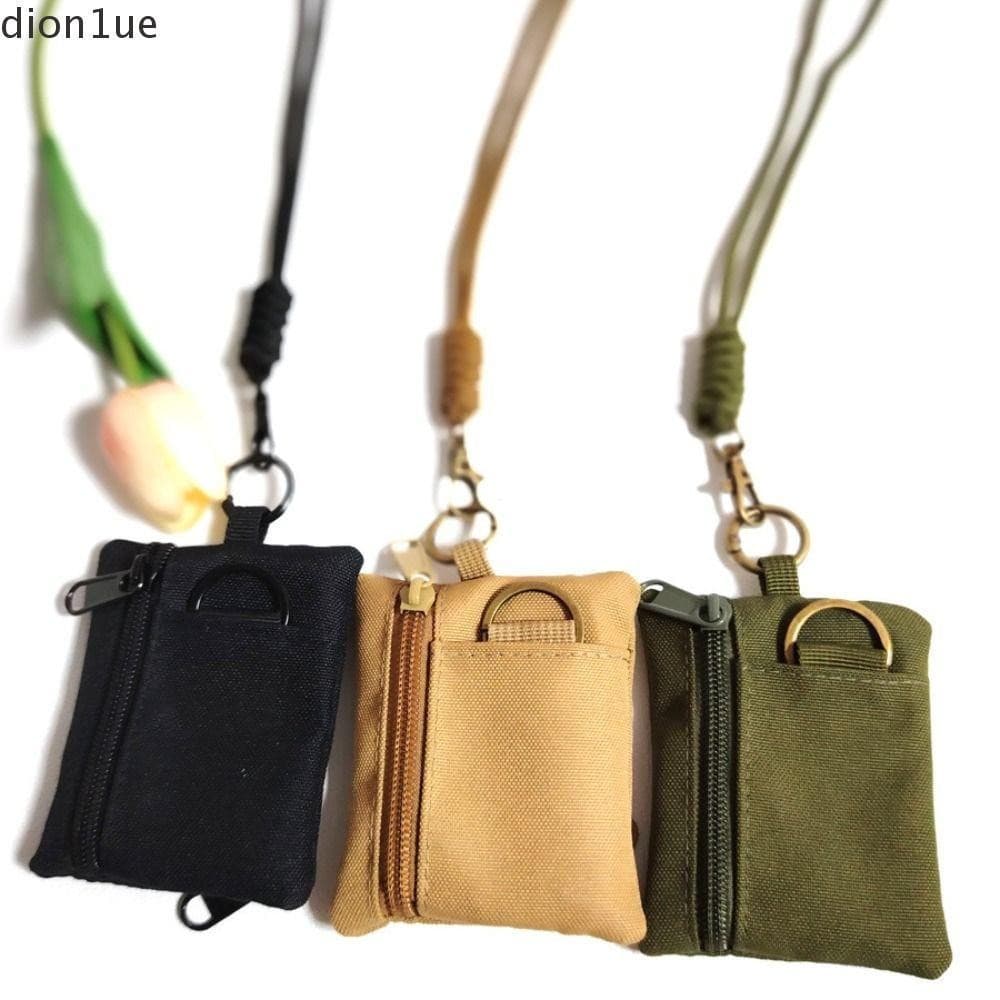 DION1UE Bolsa De Moedas Pendurada No Pescoço , Mini Carteira Quadrada Casual De Tecido Oxford , Nylon Com Cordão Porta-C