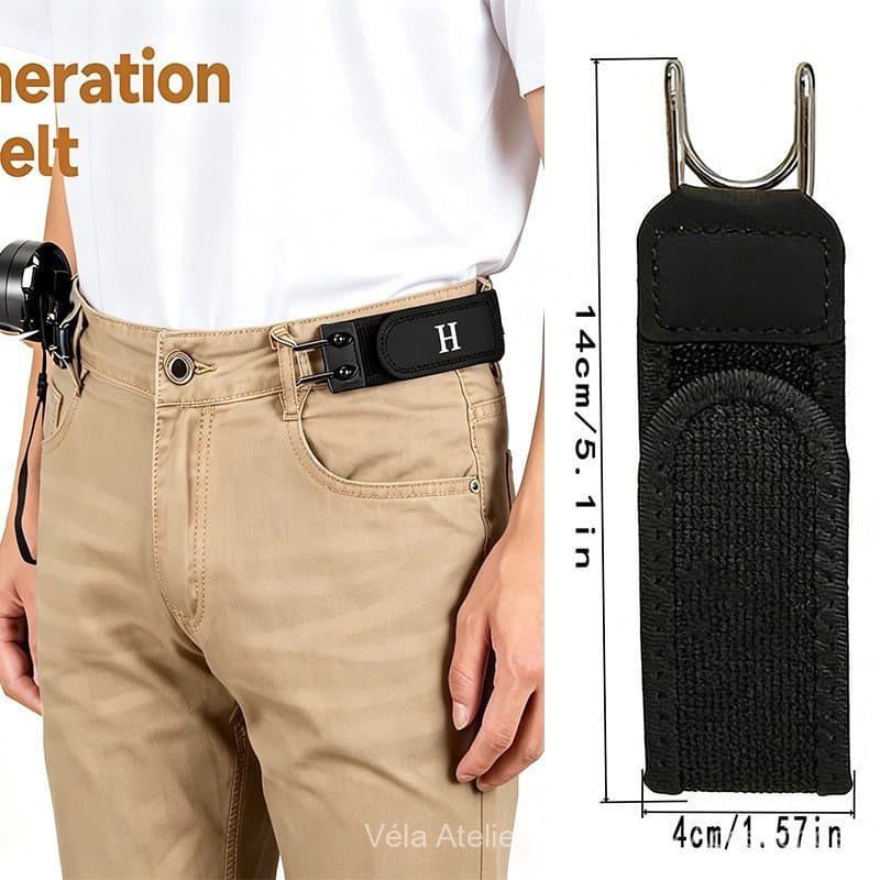 Cinto Feminino Elástico Ajustável Sem Fivela Com Gancho Metal Para Jeans E Calça Casual Prático Confortável