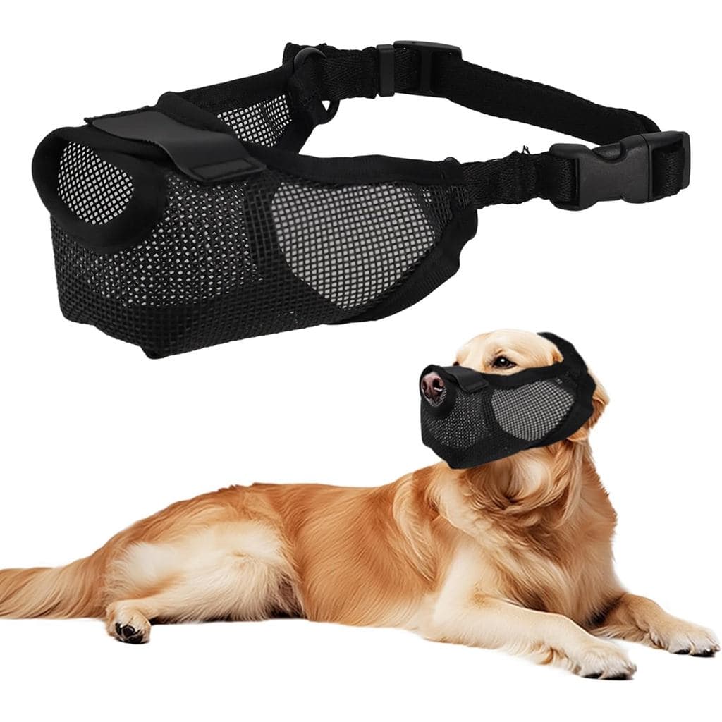 Focinheira para Cães de Porte Médio, Focinheira para Cães de Porte Grande, Design com Abertura Frontal, Respirável, Ajus