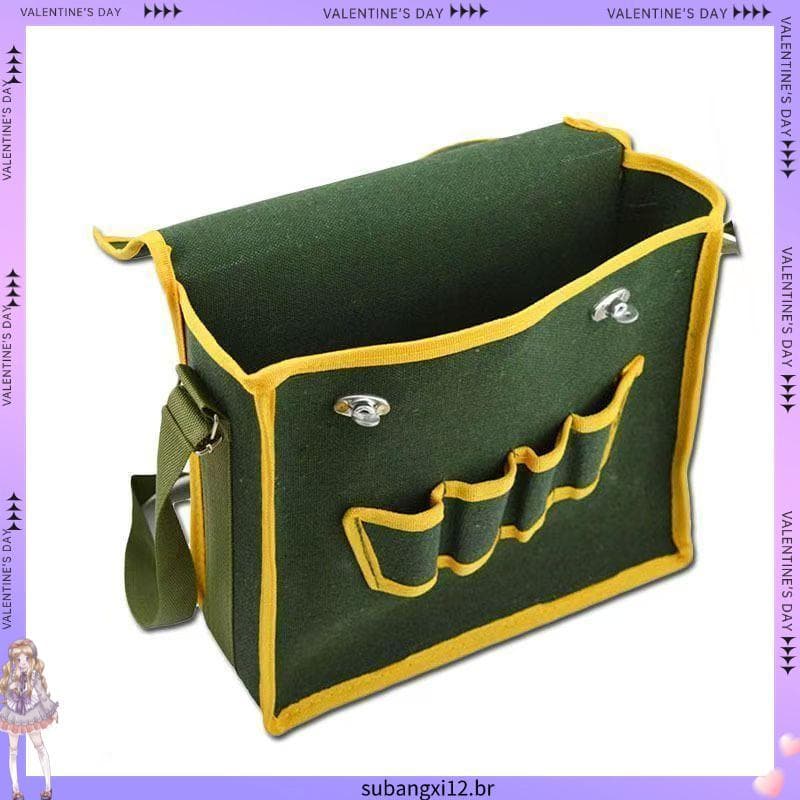 Bolsa de ferramentas de lona grossa, resistente ao desgaste, multifuncional, bolsa de ombro, reparo, eletricista, Hardwa