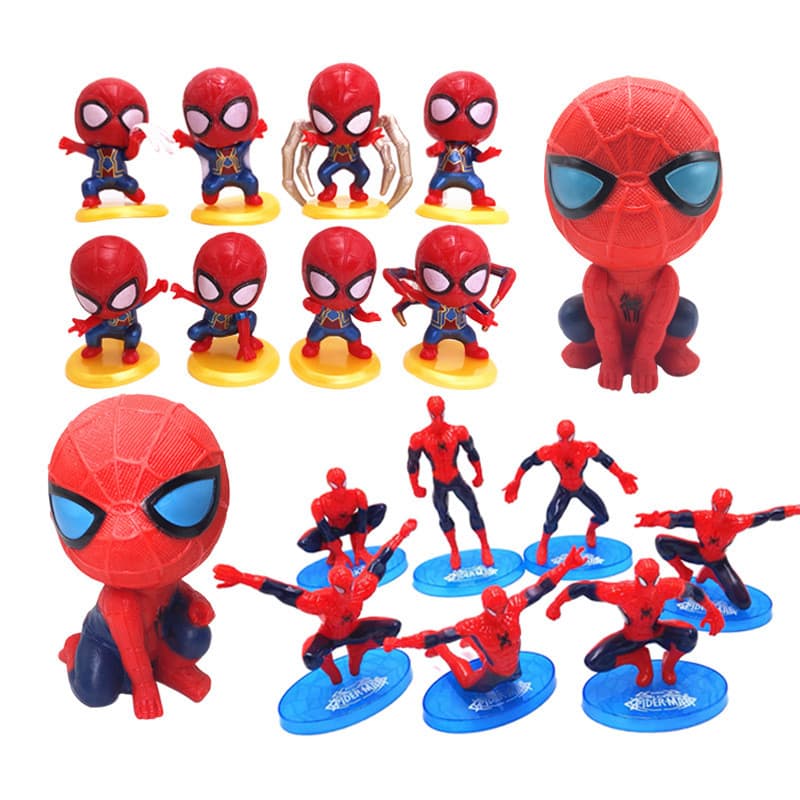 Figurinha Decorativa do Homem-Aranha, Brinquedo de Desenho Animado para Meninos