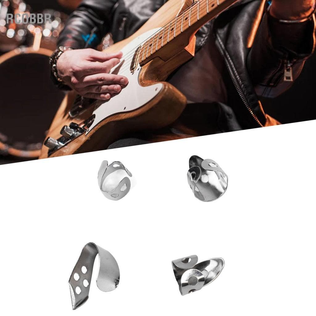 Rcobbr Conjunto de palhetas para guitarra Irfora com 4 palhetas de aço inoxidável premium, perfeitas para prática e