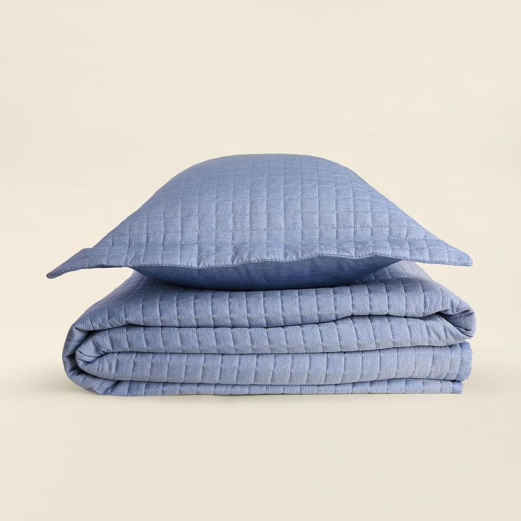 Kit Colcha King Mesh Azul - A\CASA