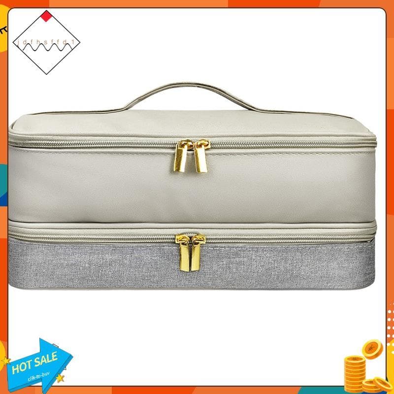 [Promover J] Para Flexstyle Secador De Cabelo Estojo De Transporte Viagem Bolsa De Camada Dupla Armazenamento De Acessór