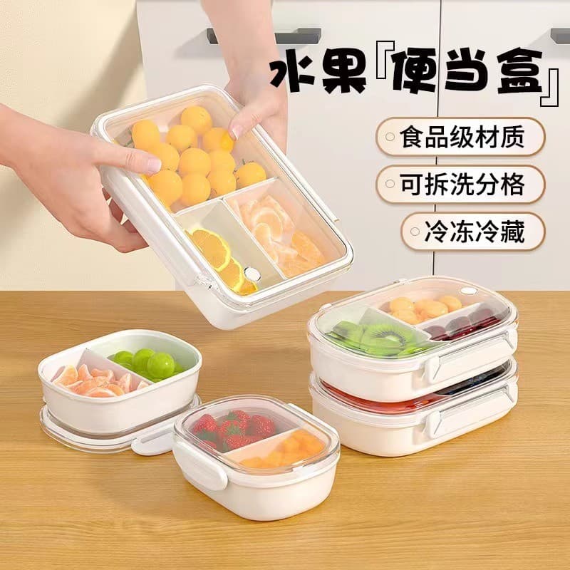 Coreia Locknows estudante isolado lancheira pode em microondas lancheira plástico selado frutas compartimentos de alimen