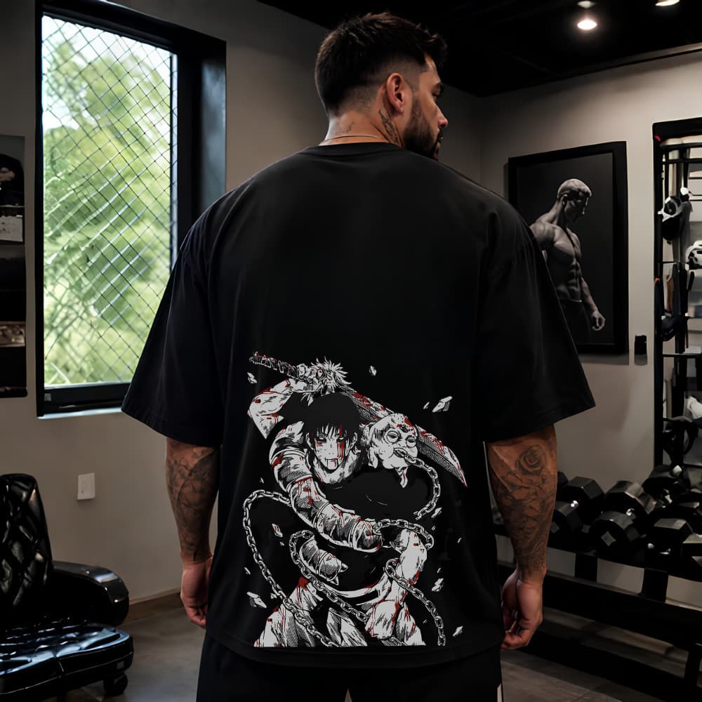 Camiseta Oversized Unissex Estilosa Moda Streetwear Premium Anime Toji Estampada
