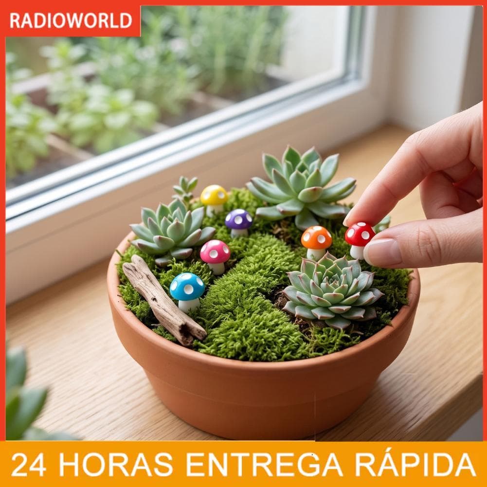 90 PCS Mini Cogumelo de Resina Multi Color Pequenas Estatuetas em Miniatura para Decoração de Aquário de Paisagem de