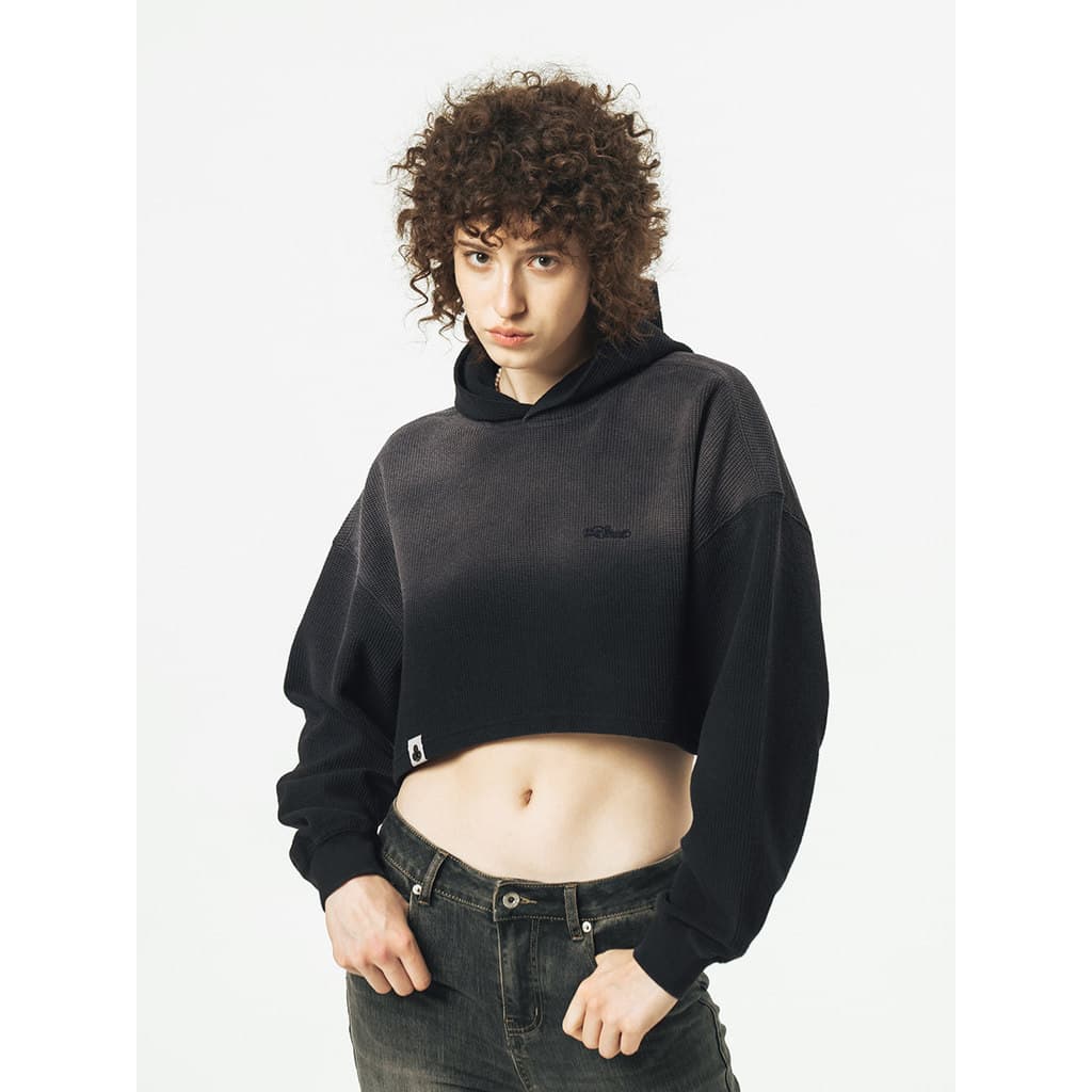 [Item com desconto] 714street Street Wear Waffle Moletom Primavera Outono Casal Desgaste Jaqueta Casual com Capuz