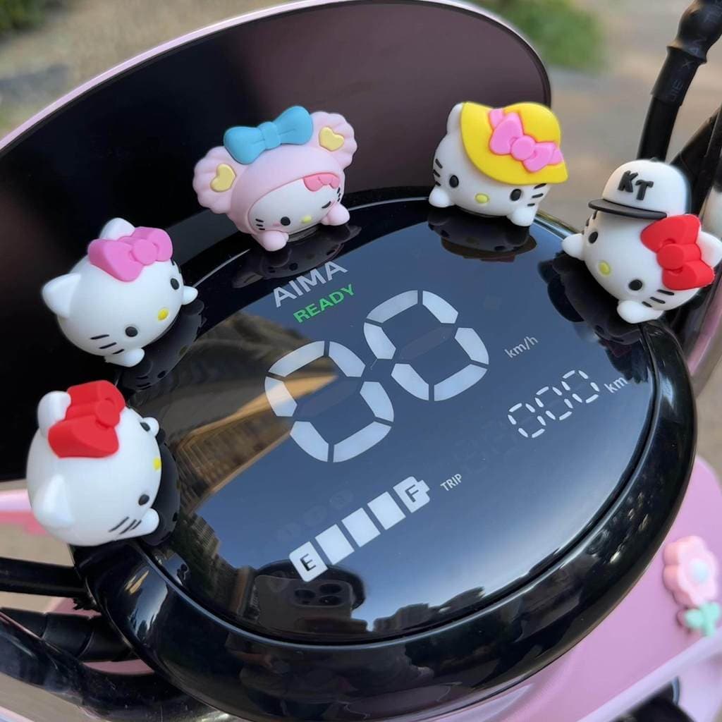 Olá Kitty hellokitty veículo elétrico decoração pequenos ornamentos bateria modificação do carro Gadget bonito dos desen
