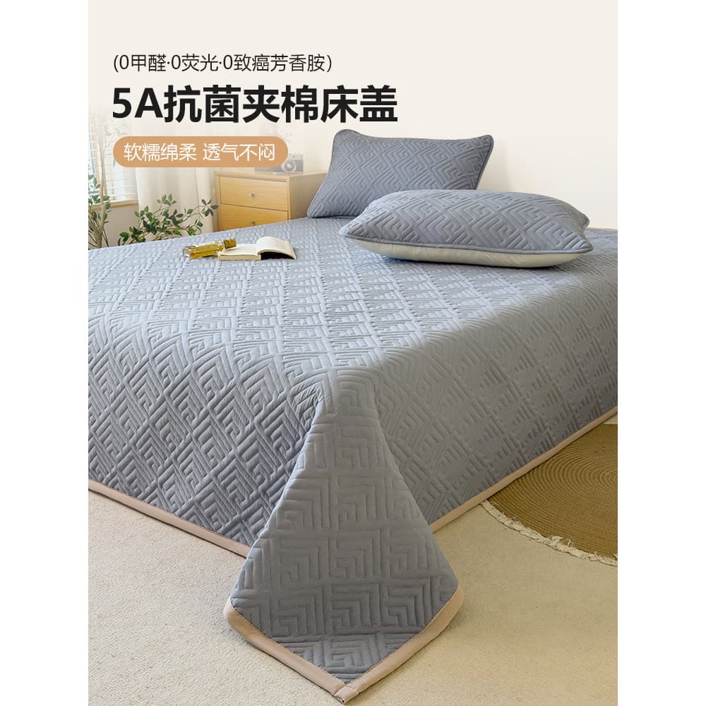Classe a Tatami capa de cama acolchoada antiderrapante lençol engrossado de peça única 2026 novo estilo cor sólida quatr