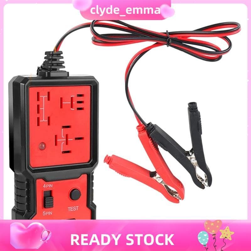 Testador De Bateria De Carro 12V , Instrumento De Teste De Relé Eletrônico Automotivo , Indicador LED , Universal , Ferr