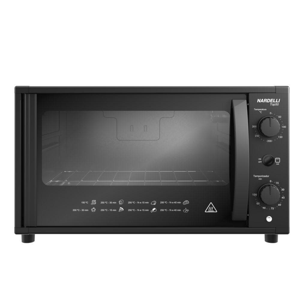 Forno Elétrico Bancada Nardelli Top 50 50L 1750W com Função Grill Preto 220V