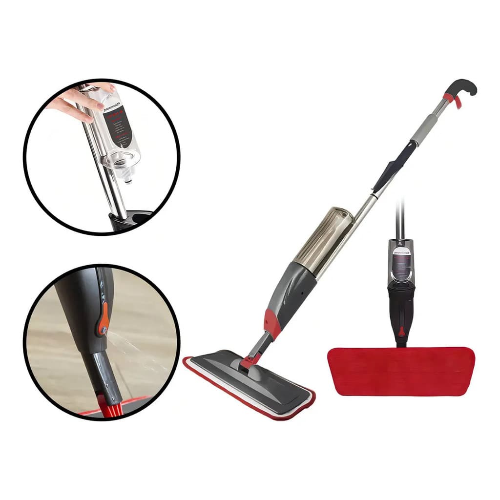 Mop Giratório Com Spray Limpeza Flash Magico Rodo Esfregão