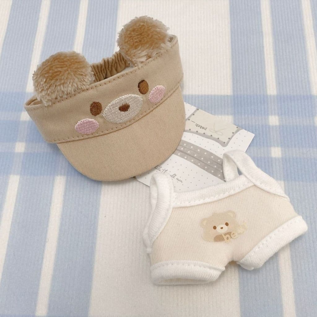 10cm roupas de bebê 13cm algodão boneca verão vestir-se dopamina chapéu de sol estrela do mar Nuwa roupas