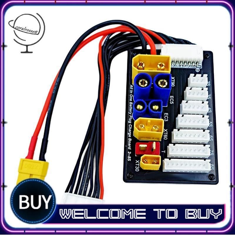 Placa De Carregamento Paralelo XT90 XT30 EC3 EC5 T 8S Bateria Adaptadora De Equilíbrio