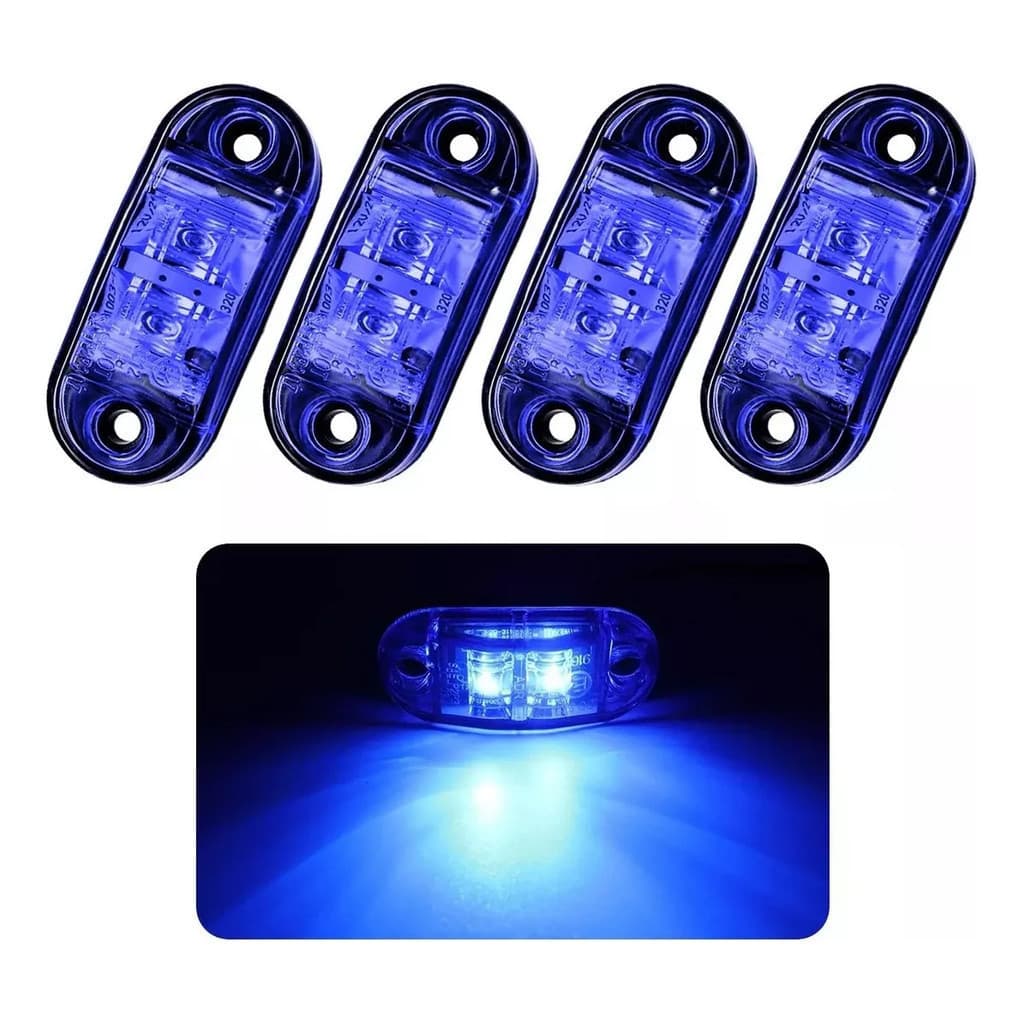 Kit 4 Luz Cortesia Prova D'água Led 12v 24v Barco Lancha