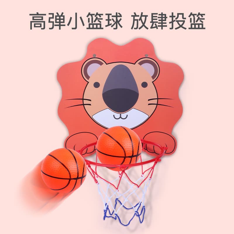 Quadra de Basquete Infantil de Desenho Animado para Interiores, Suporte de Basquete Sem Furos, Brinquedo de Arremesso El
