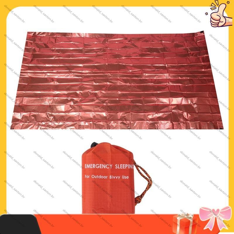 [Rápido D] Saco De Dormir De Emergência Para 2 Pessoas Sacos Sobrevivência Térmico De Bivy Cobertor Acampamento E Caminh