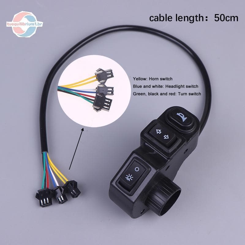 tue DC12V 3 Em 1 Interruptor Da Motocicleta Quad Faróis Sinal De Volta Chifre Botão Liga/Desliga Para Bicicleta Scooter