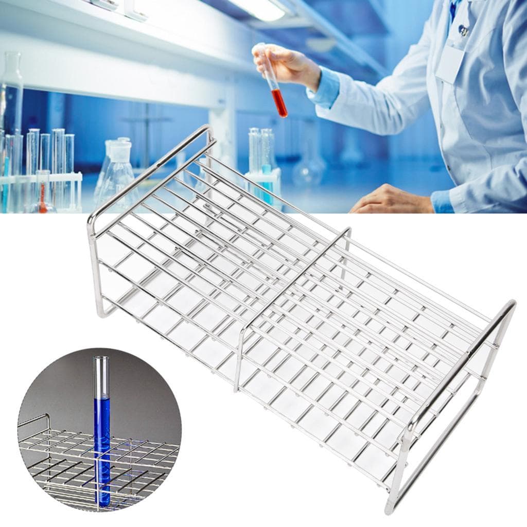 keaostore Suporte De Tubo De Furo Quadrado , Equipamento De Laboratório , Resistente À Corrosão , Aço Inoxidável 50