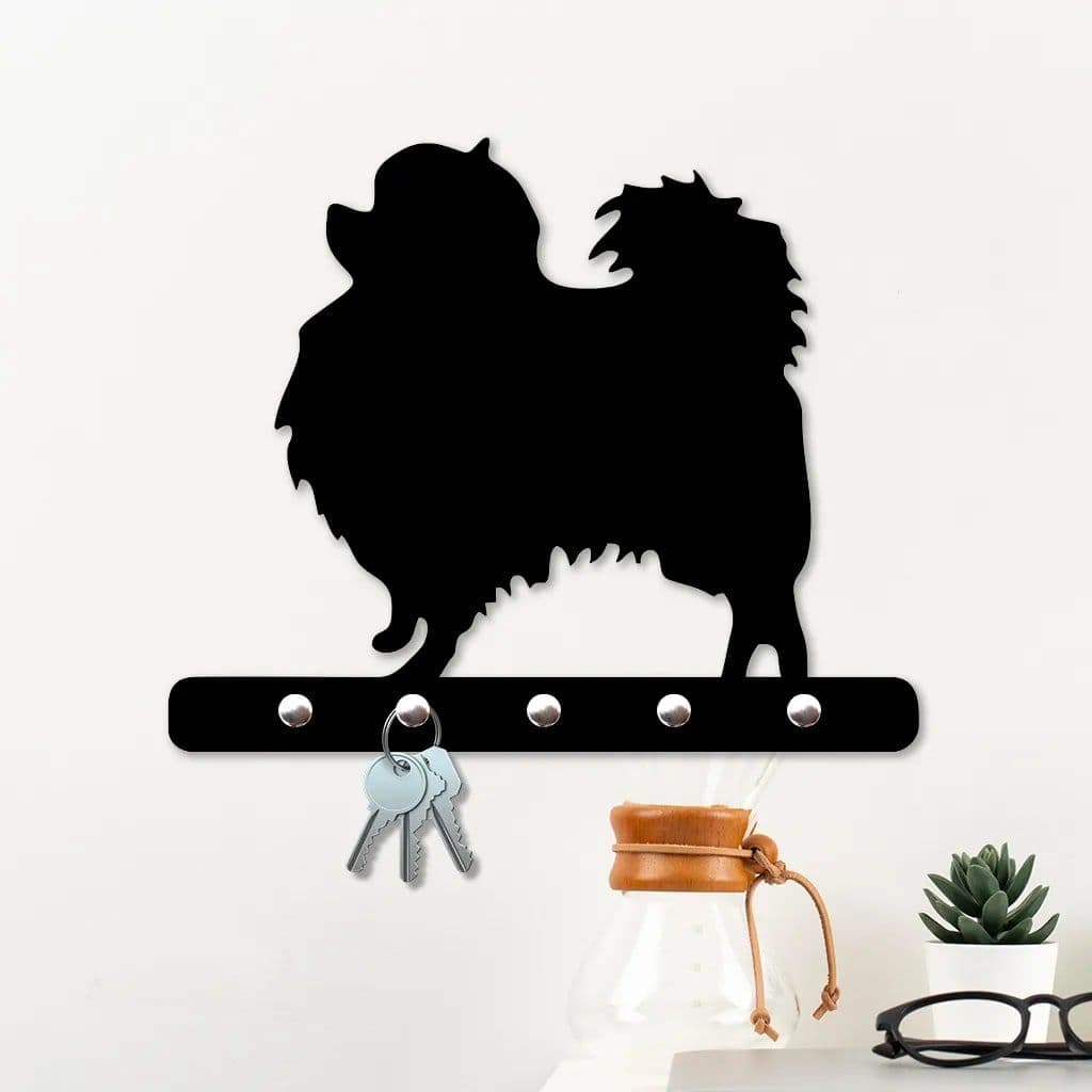 Porta Chaves Organizador Decorativo Em Mdf Preto 3mm Com 510
