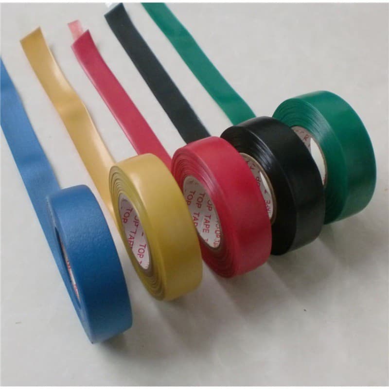 Fita plástica colorida para encadernação, fita isolante de PVC colorida não adesiva, fita não adesiva com largura de 20-