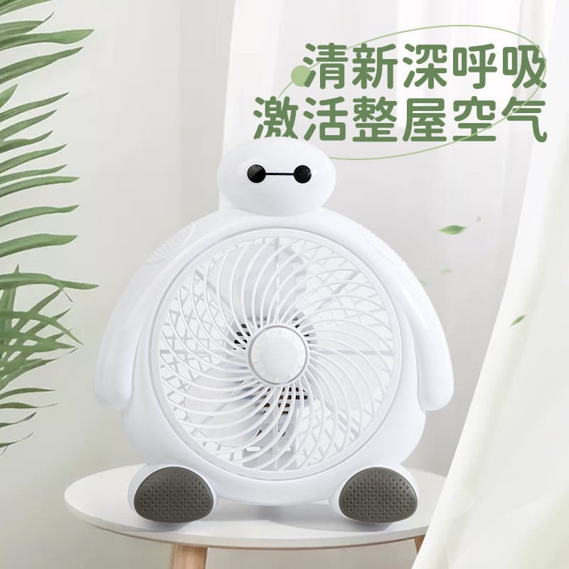 Ventilador elétrico dos desenhos animados verão pequeno dormitório estudante cama desktop portátil escritório em casa ve