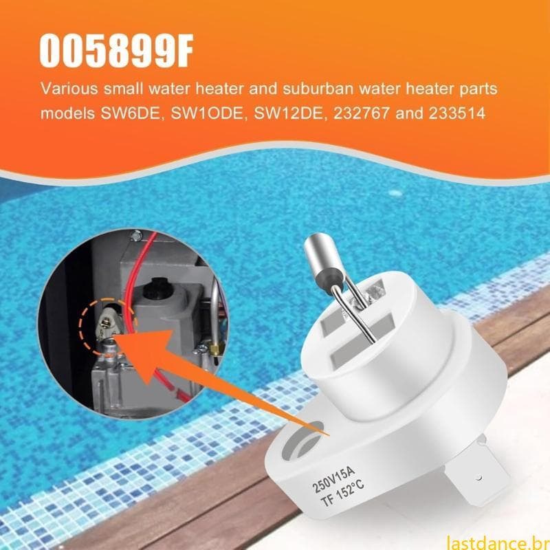Las 2Pcs Digital Piscina Aquecedor Plug Fusíveis 152 ° Corte Térmico C Duradouros
