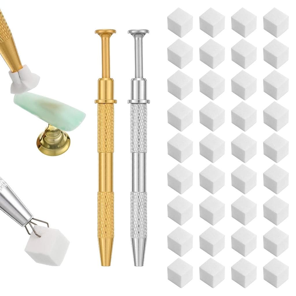 JJUNW 200 Esponjas para Unhas para Ombre, Esponjas para Arte em Unhas com 2 Pegadores de Metal, Ferramentas de Manicure