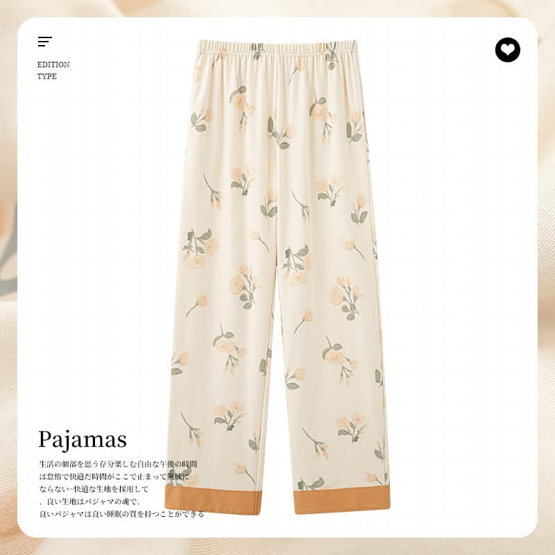 Calças de pijama curvas para caminhada, calças femininas de algodão puro primavera outono inverno podem usar fora casuai