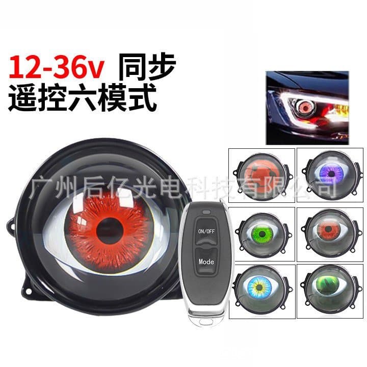 Faróis LED Demon Eye, Luzes Eagle Eye Populares para Modificação, Universais para Carros e Motocicletas, Faróis com Lent