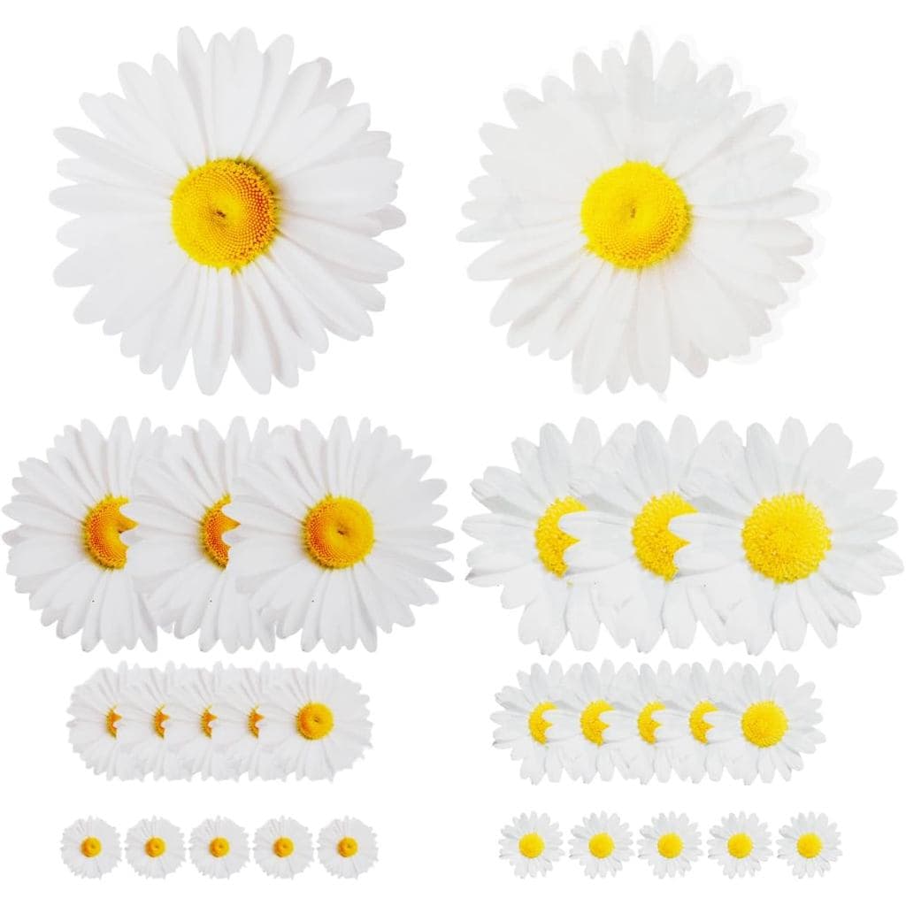 Adesivos de Parede Margarida Removíveis, Decalque de Flor para Quarto, Sala de Estar, Banheiro, Decoração de Parede Cria
