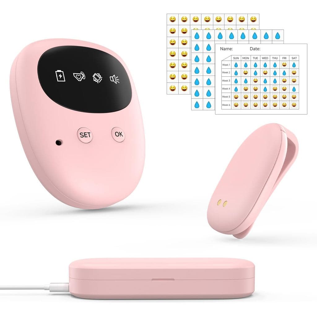 US-Patented Wireless Bedwetting Alarm for Boys and Girls,High Sensitivity Sensor for Deep Sleepers, USB-C Rechargeable (