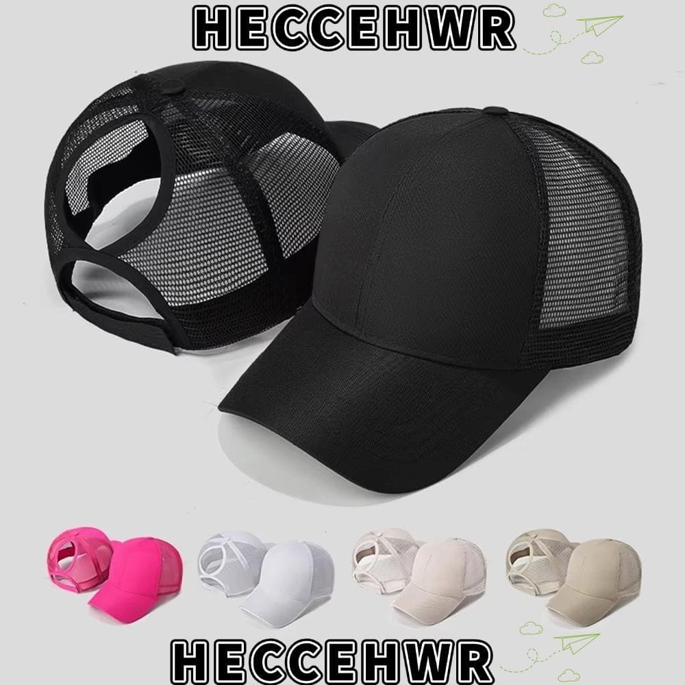 Bonés De Beisebol De Malha , Chapéus De Rabo De Cavalo Vazados Com Proteção UV Sol Respirável