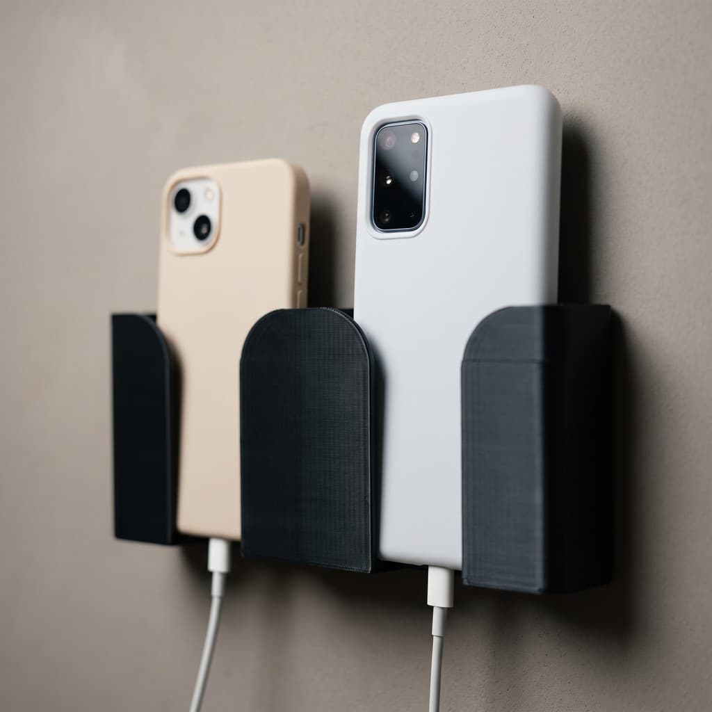 Suporte Duplo Celular Controle Remoto Parede Fita 3M Sem Furar Sala Quarto