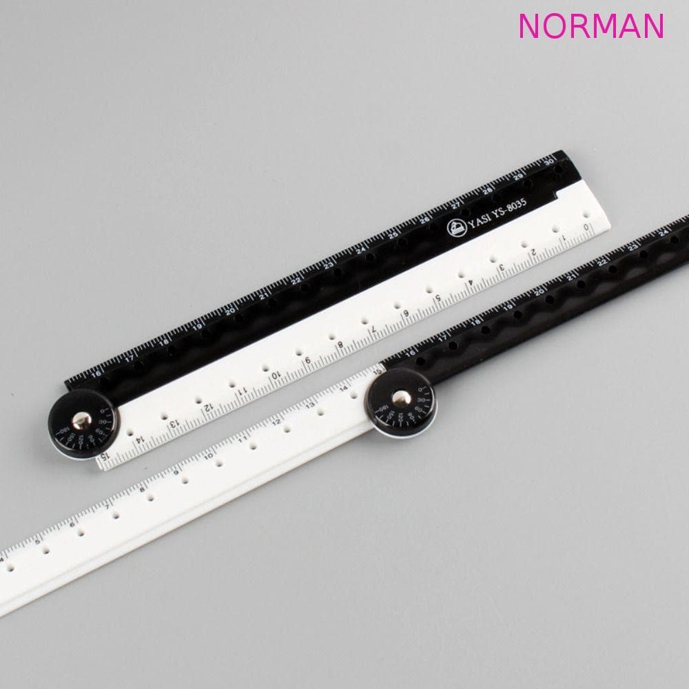 Régua Dobrável NORMAN , Reta De Desenho Preto E Branco De Escala De Medição De Marcador De Plástico Estudante