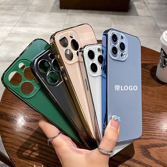 Capa de celular de cobertura total, eletroplaqueada, fosca e amiga da pele, à prova de choque, compatível com os modelos