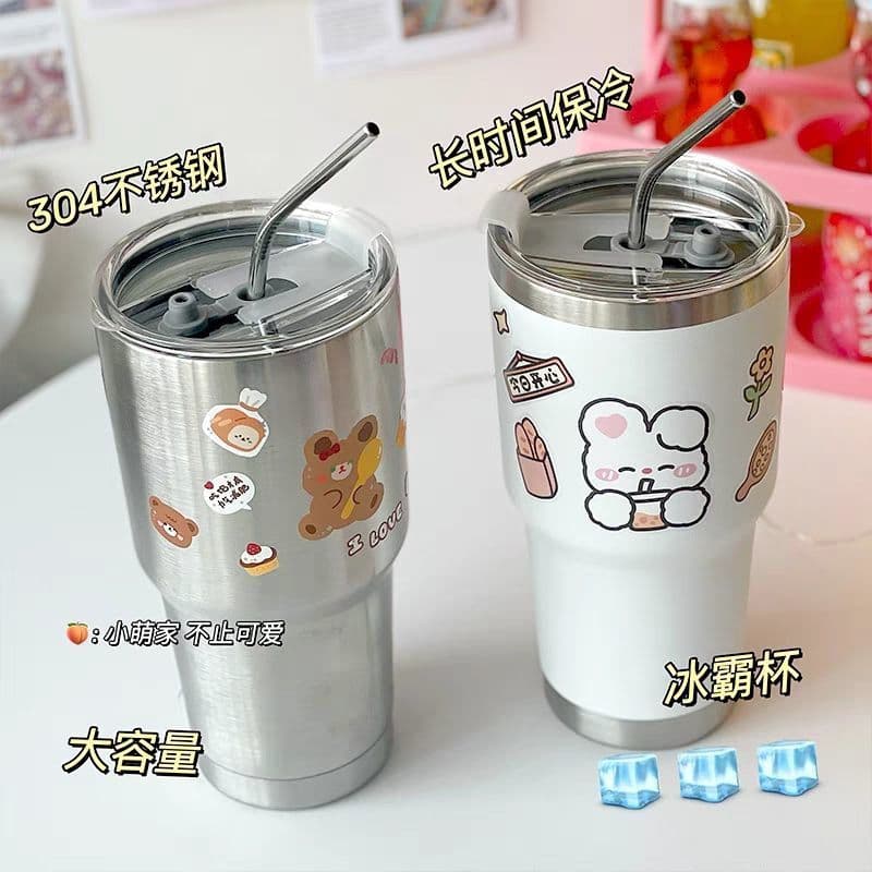 [Manter fresco] copo mestre de gelo 304 aço inoxidável grande capacidade copo de água de gelo refrigeração copo de
