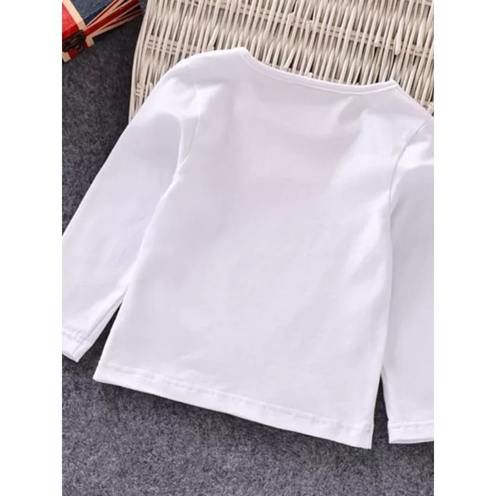 Roupas infantis de algodão primavera outono camisas infantis grandes meninos meninas roupas infantis de manga comprida r