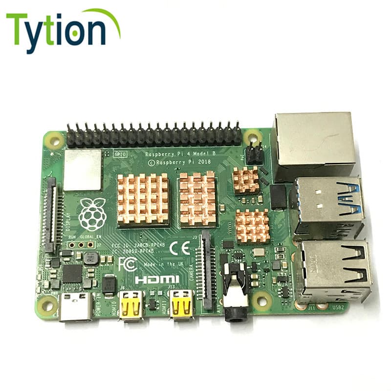 Raspberry Pi 4 Raspberry Pi 4B Radiador de perfil de alumínio de cobre com adesivo de resfriamento pacote de 4 peças