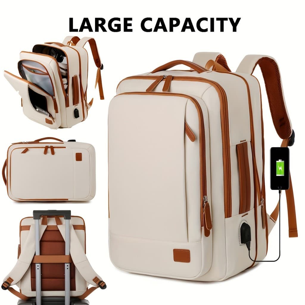 Mochila feminina 1 peça moda contraste cor grande capacidade homens mulheres mochila lazer viagem mochila seca molhada s
