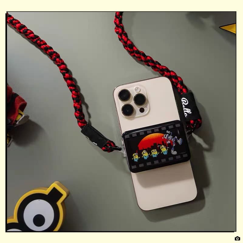 Universal Studios Minions série de filmes clipe de telefone móvel dos desenhos animados clipe traseiro cordão fora da ru