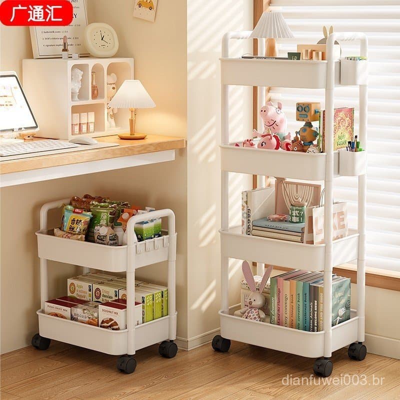 Armário de armazenamento para a sala de estar, armário de parede para objetos diversos, pequena estante de livros móvel