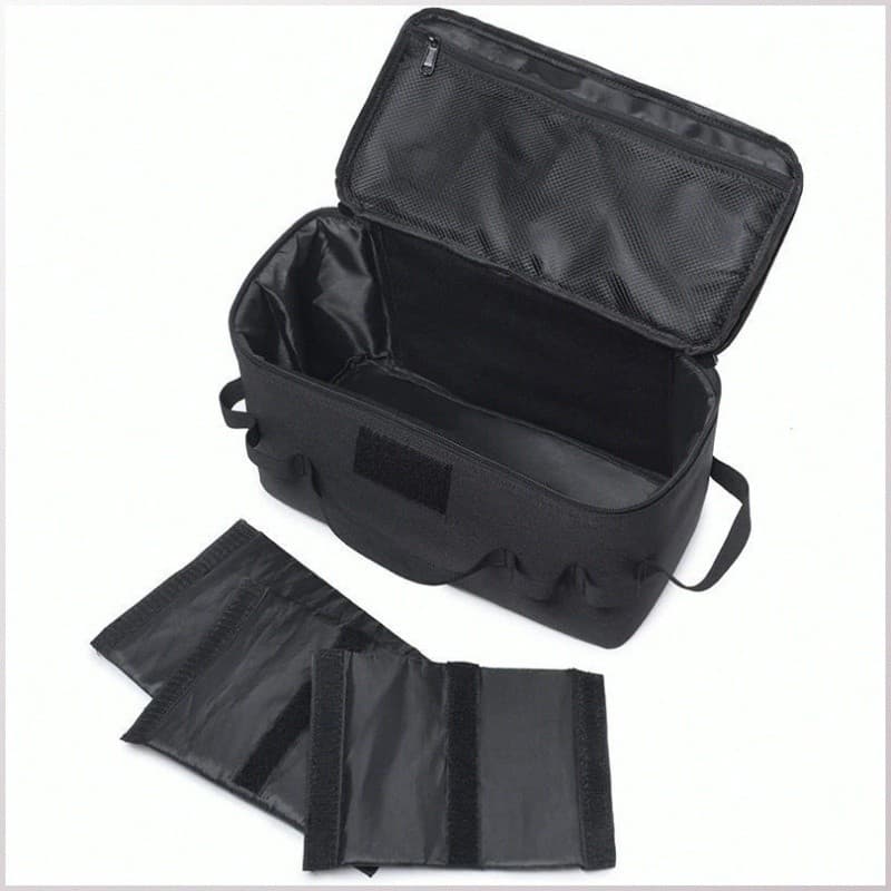 Bolsa organizadora para camping, organizador de utensílios de mesa para atividades ao ar livre, bolsa de transporte para