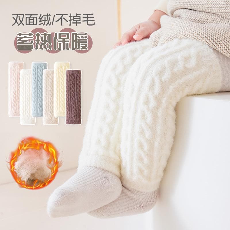 Joelheiras para bebês, outono inverno, engrossado, tubo longo, Leggings, recém-nascido, criança, bebê, inverno, troca de