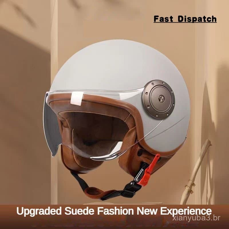 Capacete de Motocicleta, Capacete para Veículo Elétrico, Capacete Fashion Removível e Lavável Unissex NFKK