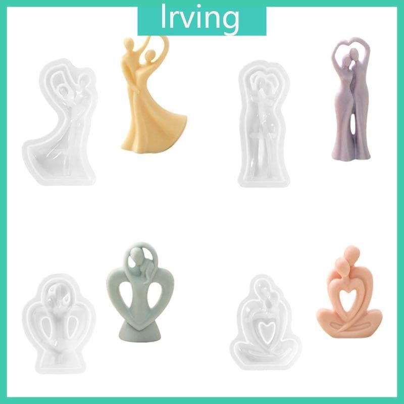 Conjunto De Formas De 4 Figuras LRVI Para Projetos De Casal Abstratos , Fundição Parafina De Gesso E Epóxi Uso Doméstico