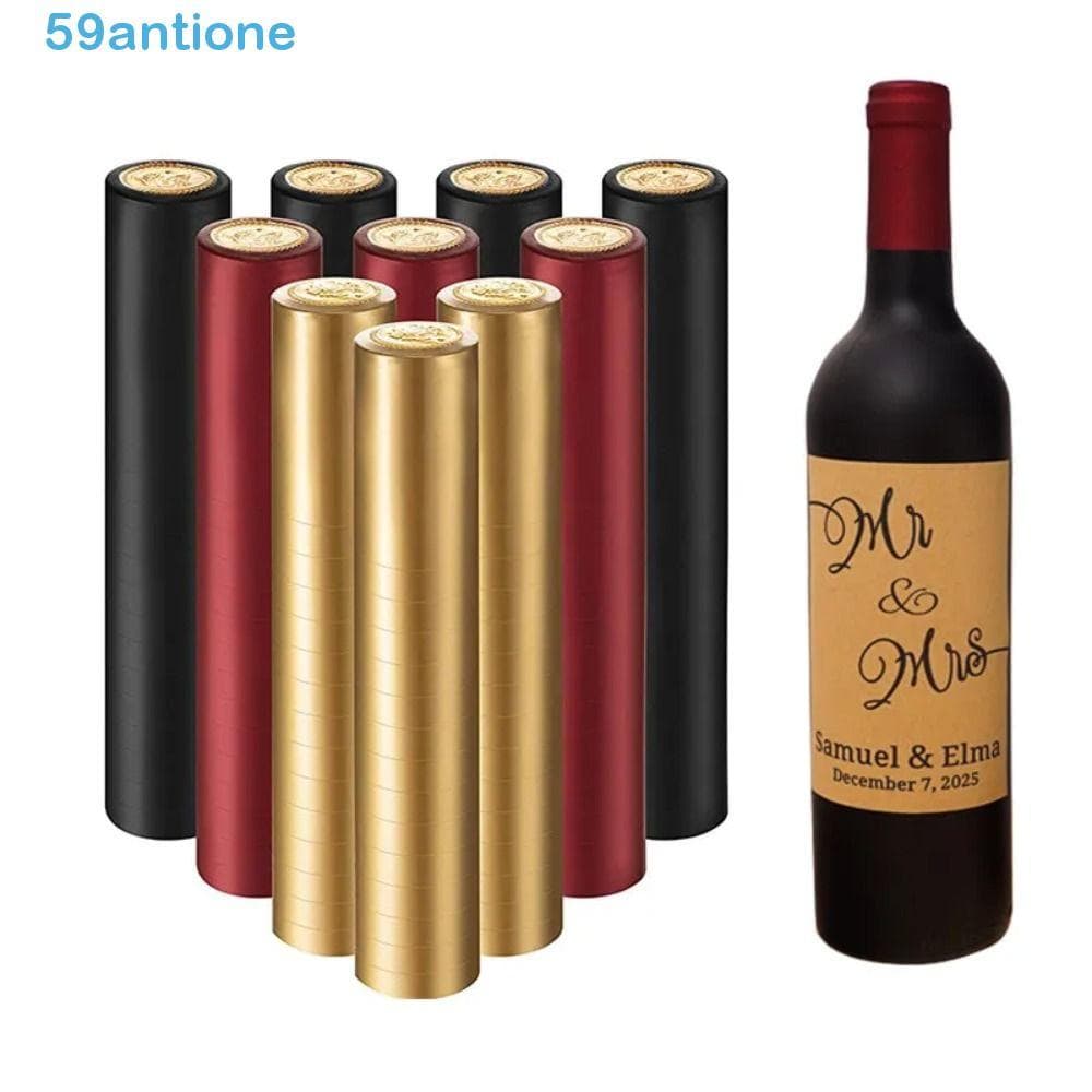 Envoltório Do Filme Psiquiatra Vinho De 100 Pces , Tampa Reta Calor Da Boca Aba Rasgo Preta Garrafa De Tinto PVC